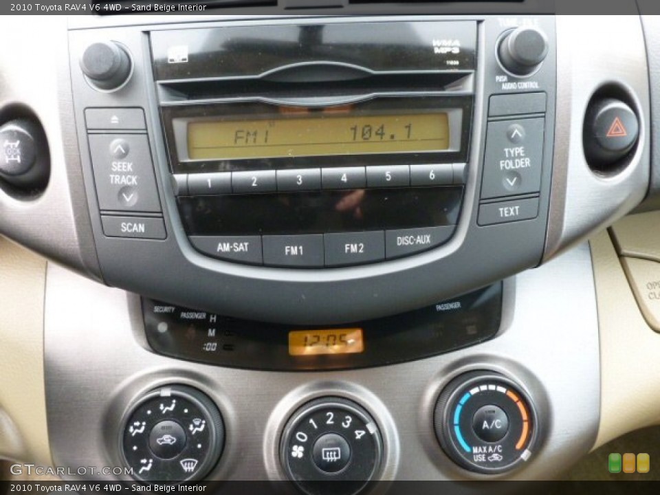 Sand Beige Interior Controls for the 2010 Toyota RAV4 V6 4WD #59994797