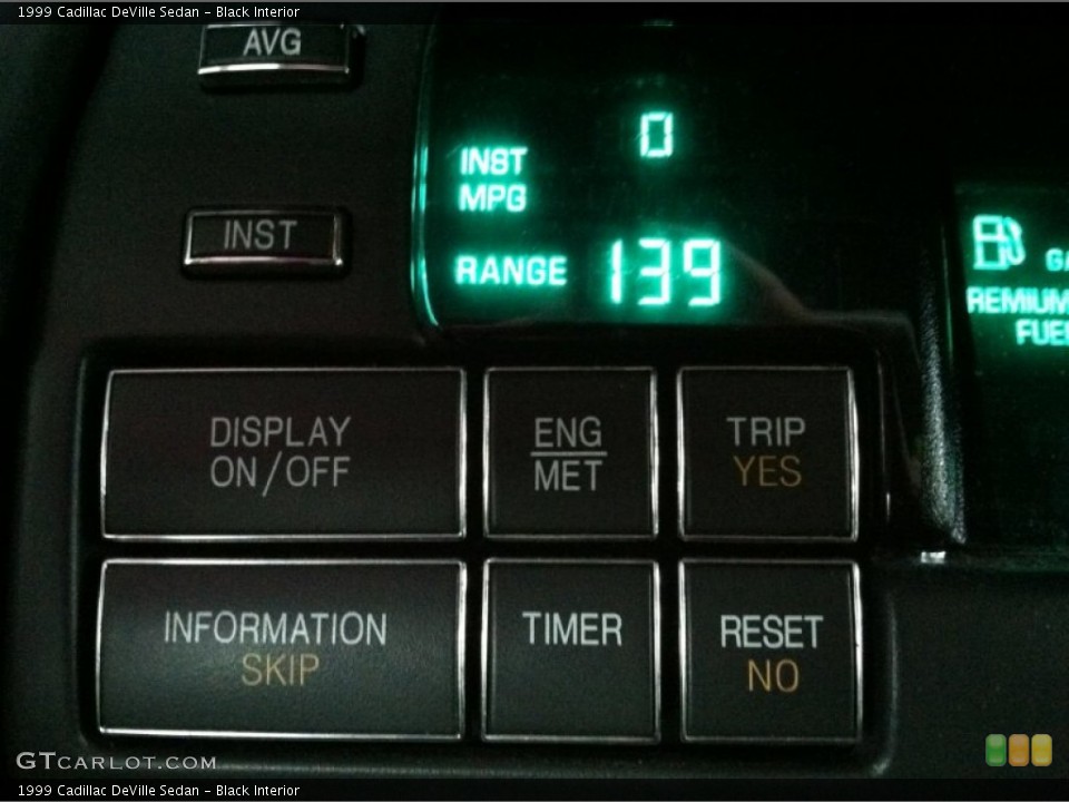 Black Interior Controls for the 1999 Cadillac DeVille Sedan #59996267