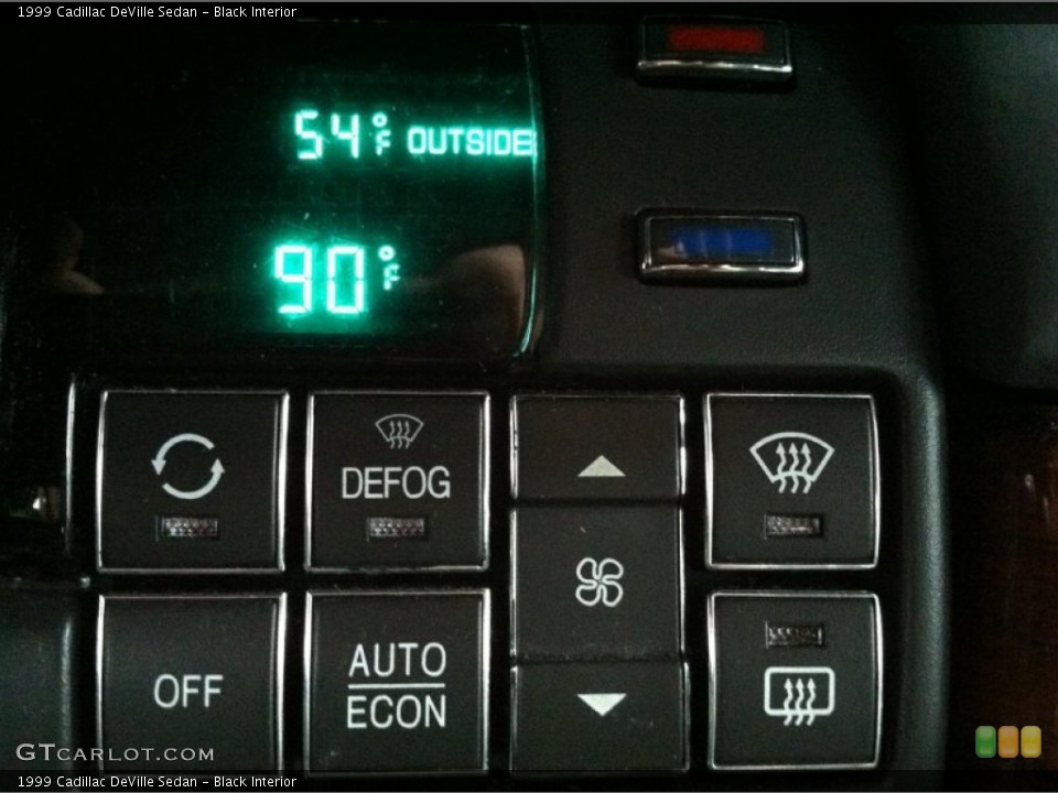 Black Interior Controls for the 1999 Cadillac DeVille Sedan #59996276