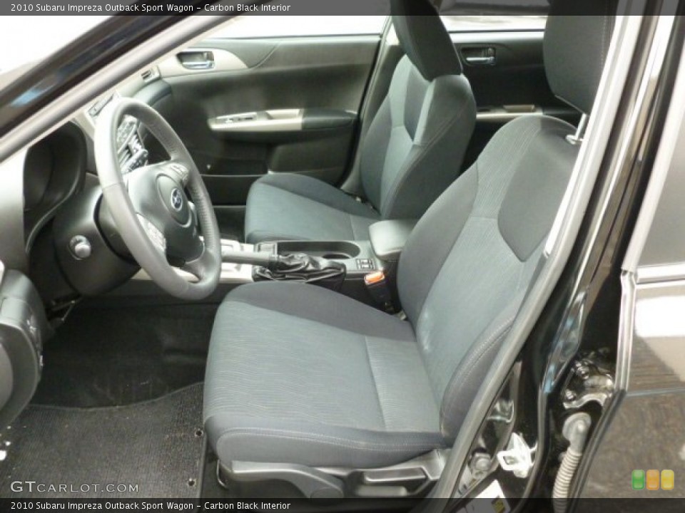 Carbon Black Interior Front Seat for the 2010 Subaru Impreza Outback Sport Wagon #59996543