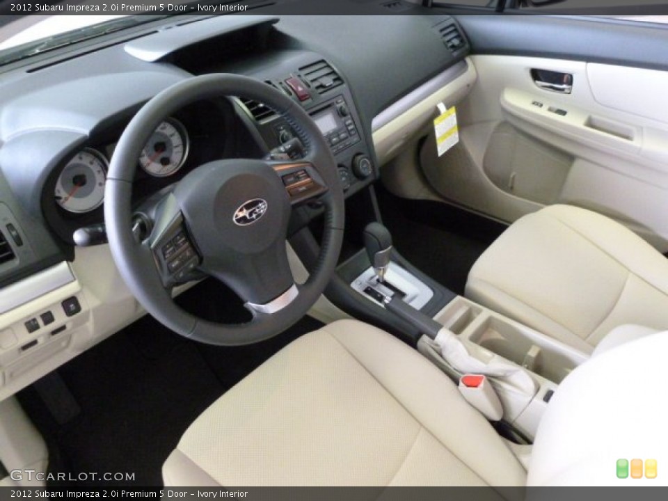 Ivory Interior Photo for the 2012 Subaru Impreza 2.0i Premium 5 Door #59997637