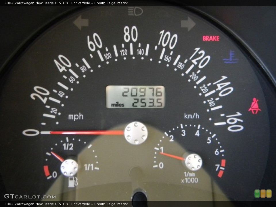 Cream Beige Interior Gauges for the 2004 Volkswagen New Beetle GLS 1.8T Convertible #60000758