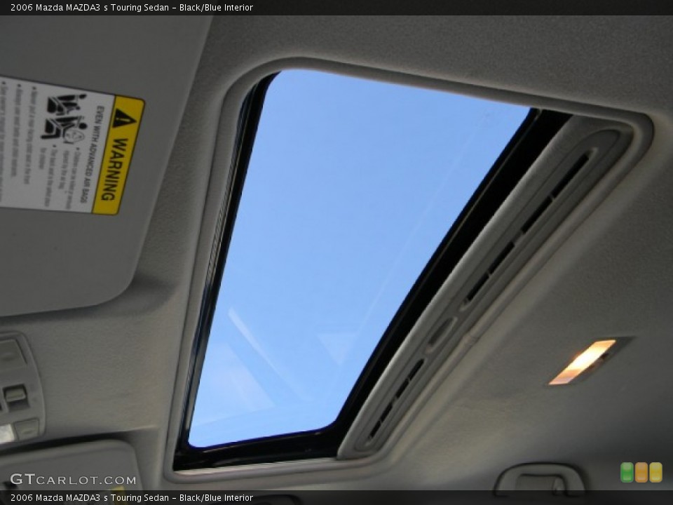 Black/Blue Interior Sunroof for the 2006 Mazda MAZDA3 s Touring Sedan #60002300