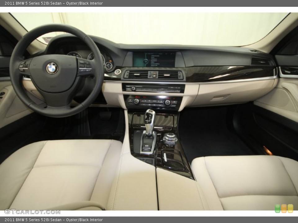 Oyster/Black Interior Dashboard for the 2011 BMW 5 Series 528i Sedan #60003276