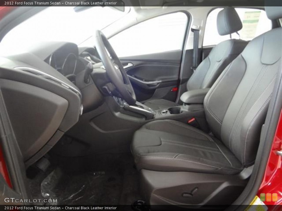 Charcoal Black Leather Interior Photo for the 2012 Ford Focus Titanium Sedan #60004172