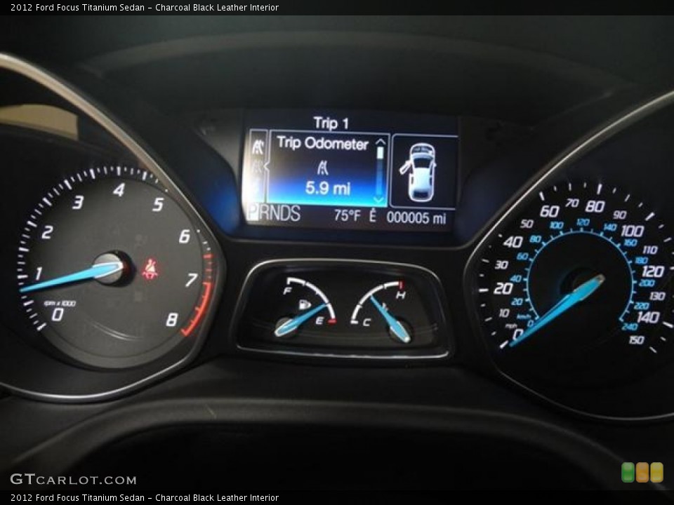 Charcoal Black Leather Interior Gauges for the 2012 Ford Focus Titanium Sedan #60004295