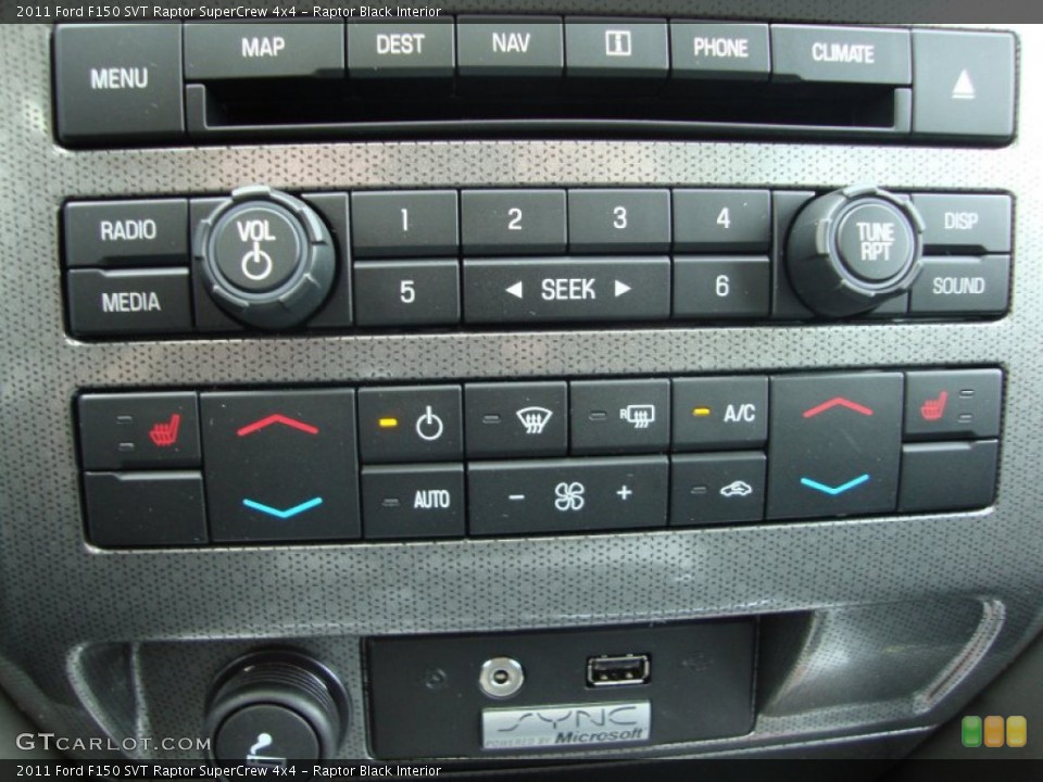 Raptor Black Interior Controls for the 2011 Ford F150 SVT Raptor SuperCrew 4x4 #60006653