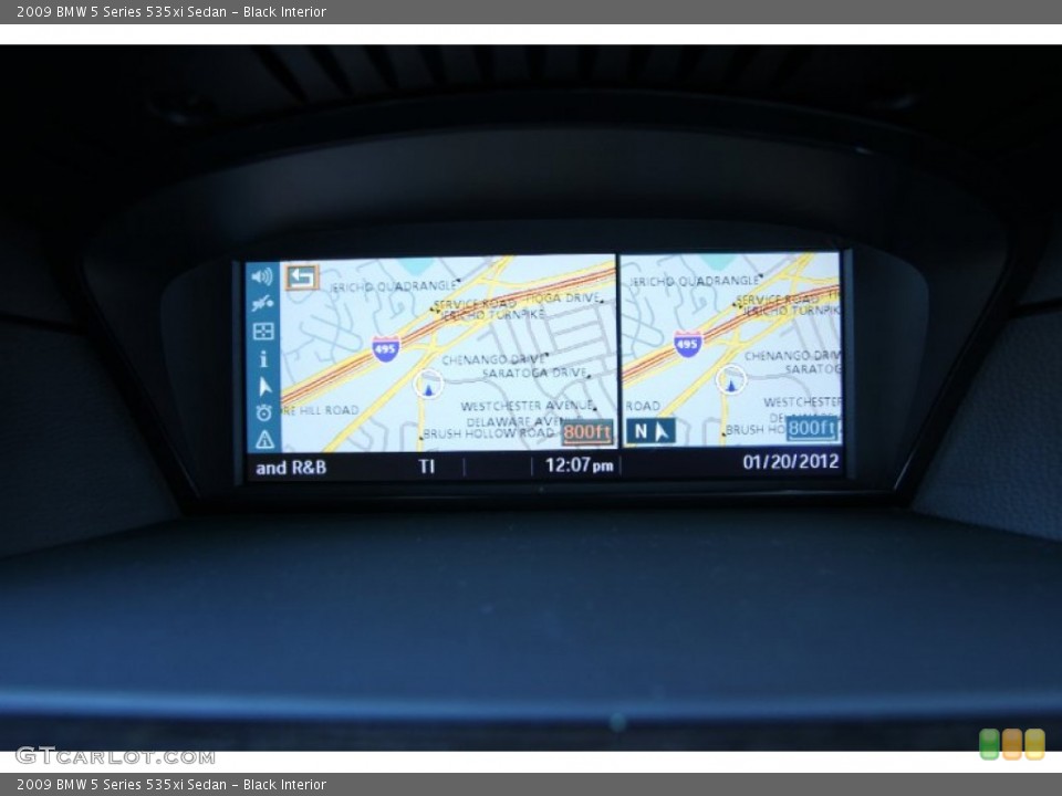 Black Interior Navigation for the 2009 BMW 5 Series 535xi Sedan #60008549