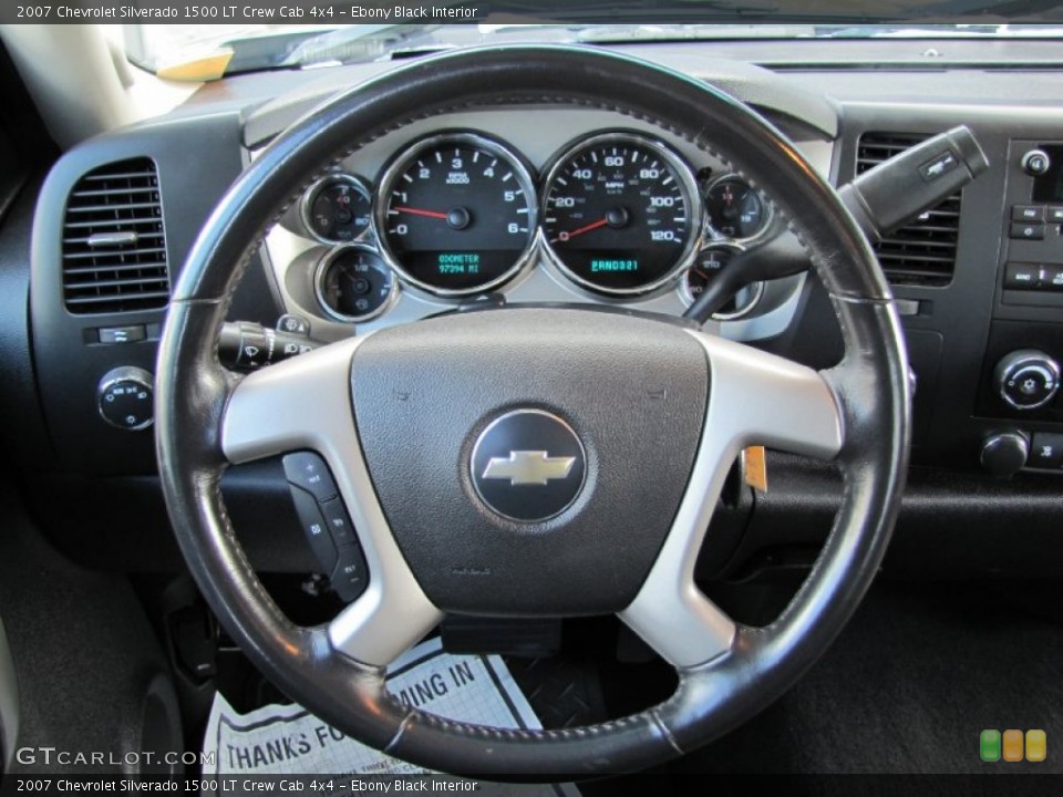 Ebony Black Interior Steering Wheel for the 2007 Chevrolet Silverado 1500 LT Crew Cab 4x4 #60010153