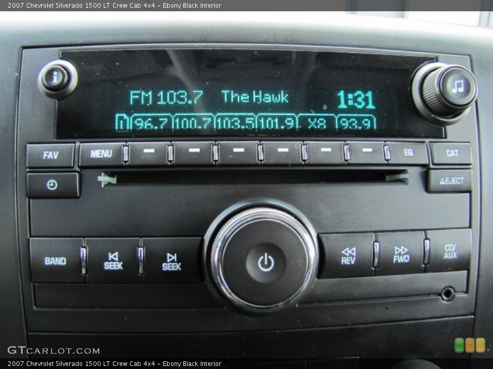 Ebony Black Interior Audio System for the 2007 Chevrolet Silverado 1500 LT Crew Cab 4x4 #60010228