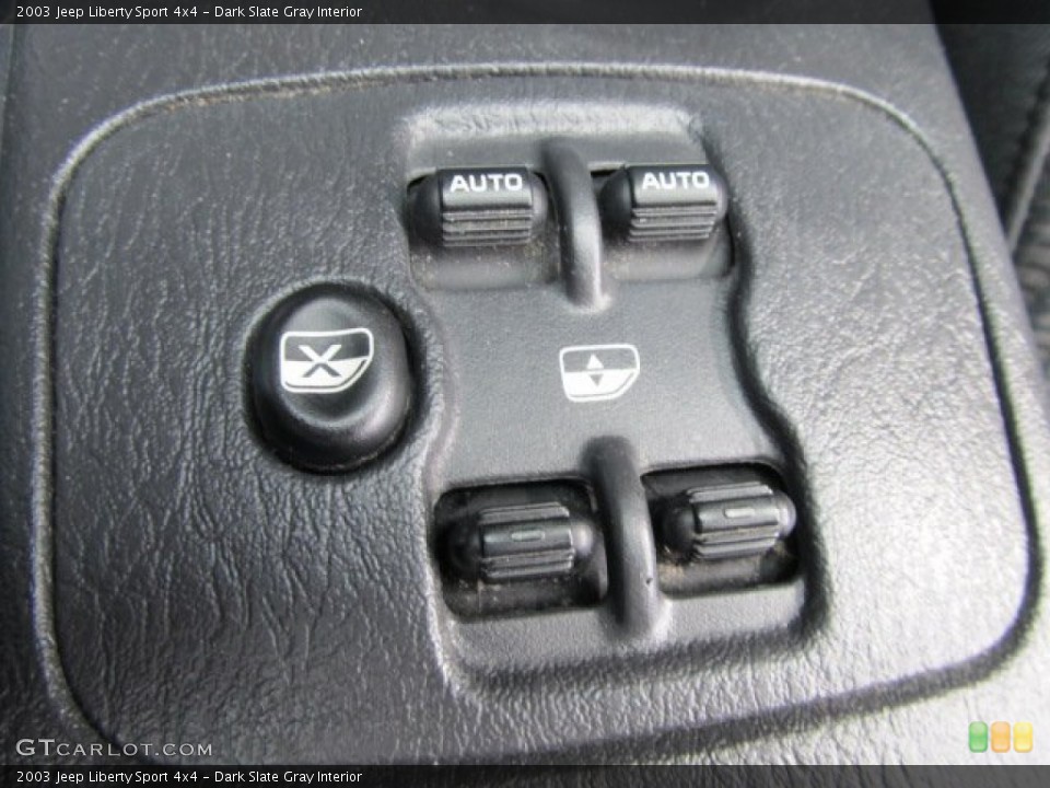 Dark Slate Gray Interior Controls for the 2003 Jeep Liberty Sport 4x4 #60010246