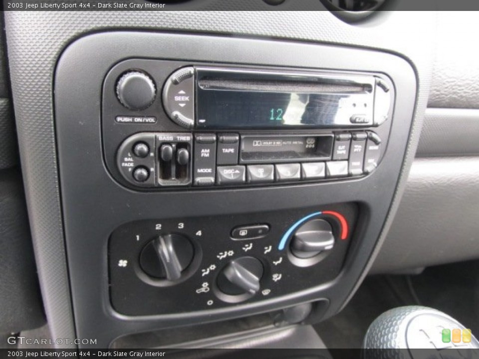 Dark Slate Gray Interior Controls for the 2003 Jeep Liberty Sport 4x4 #60010264