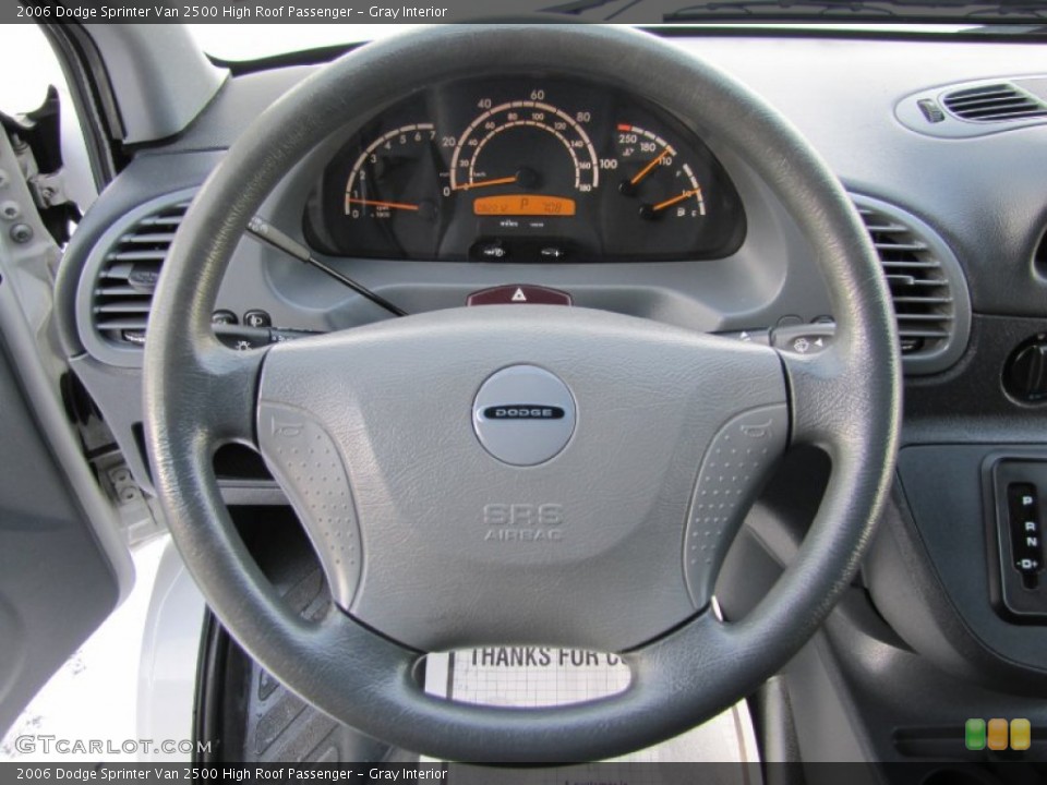 Gray Interior Steering Wheel for the 2006 Dodge Sprinter Van 2500 High Roof Passenger #60010432