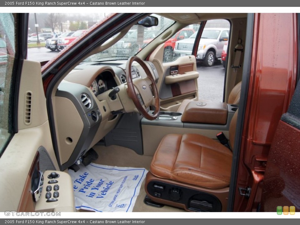 Castano Brown Leather Interior Photo for the 2005 Ford F150 King Ranch SuperCrew 4x4 #60015553