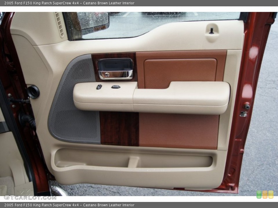 Castano Brown Leather Interior Door Panel for the 2005 Ford F150 King Ranch SuperCrew 4x4 #60015613