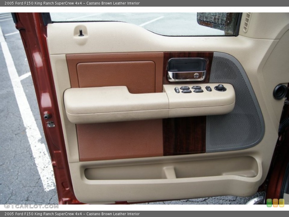 Castano Brown Leather Interior Door Panel for the 2005 Ford F150 King Ranch SuperCrew 4x4 #60015691