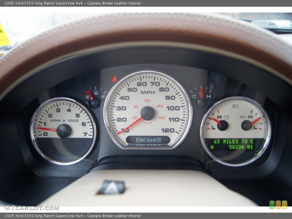 Castano Brown Leather Interior Gauges for the 2005 Ford F150 King Ranch SuperCrew 4x4 #60015724