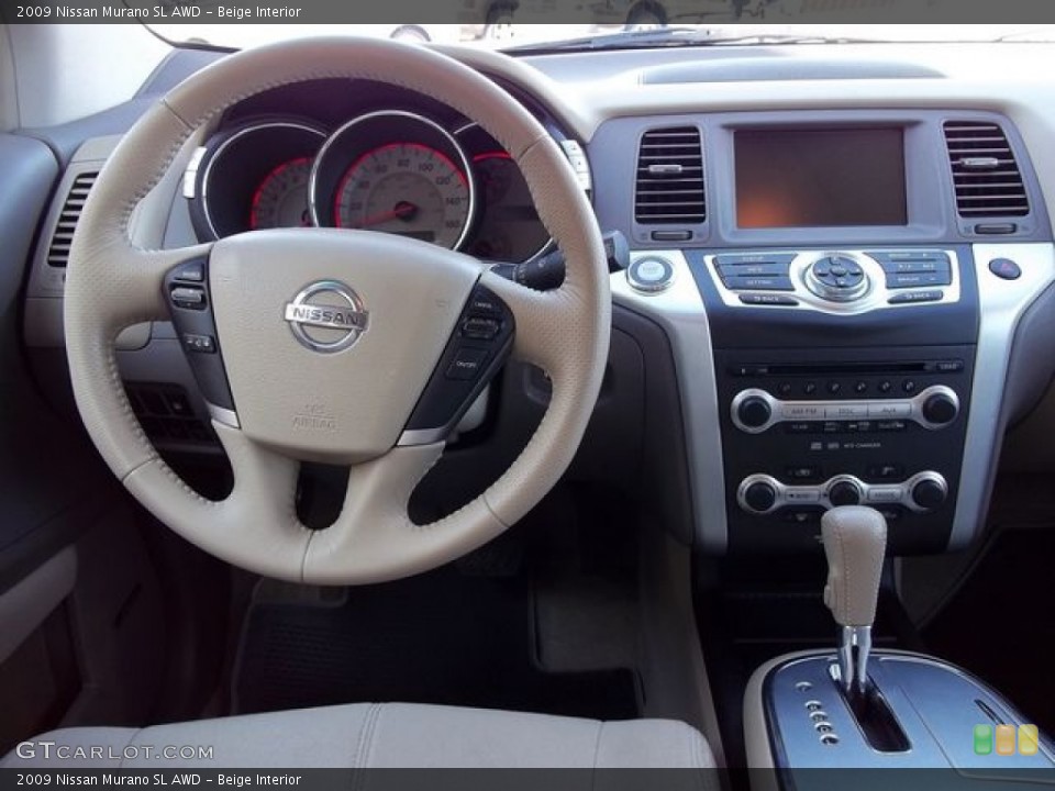 Beige Interior Dashboard for the 2009 Nissan Murano SL AWD #60015812