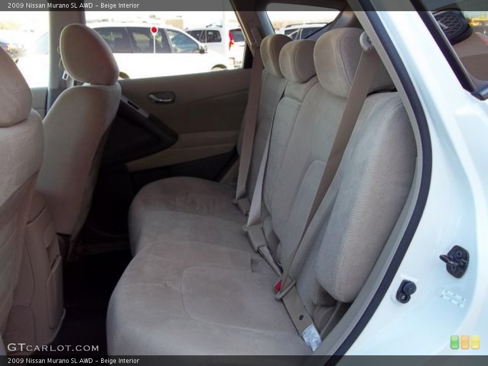 Beige Interior Rear Seat for the 2009 Nissan Murano SL AWD #60015829