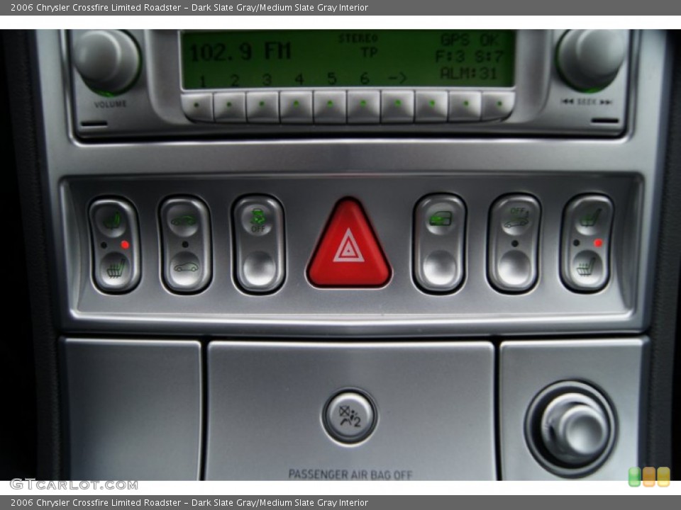 Dark Slate Gray/Medium Slate Gray Interior Controls for the 2006 Chrysler Crossfire Limited Roadster #60016417