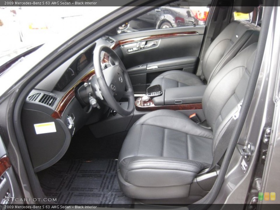 Black Interior Front Seat for the 2009 Mercedes-Benz S 63 AMG Sedan #60018978