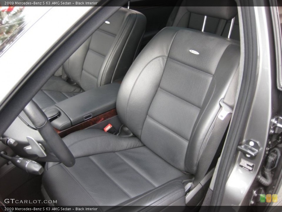 Black Interior Front Seat for the 2009 Mercedes-Benz S 63 AMG Sedan #60018986