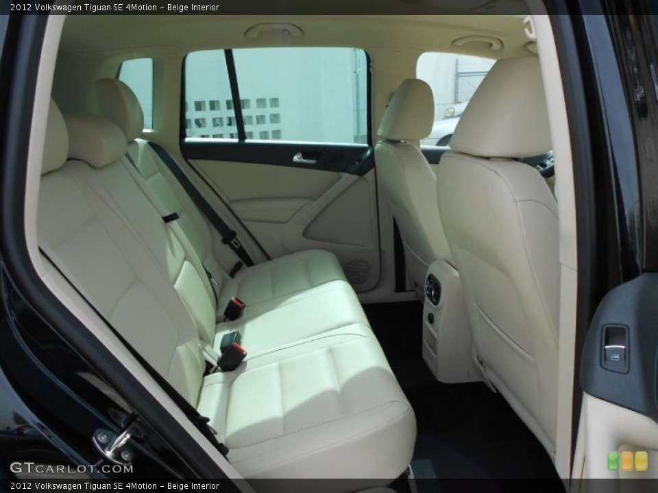 Beige Interior Rear Seat for the 2012 Volkswagen Tiguan SE 4Motion #60019559