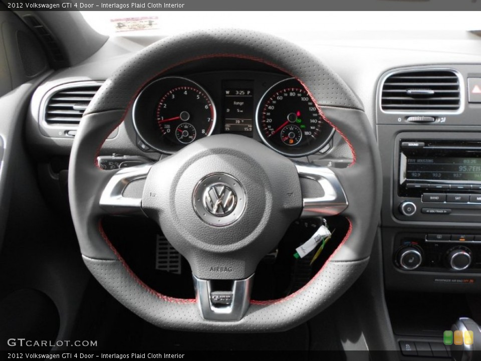 Interlagos Plaid Cloth Interior Steering Wheel for the 2012 Volkswagen GTI 4 Door #60019784