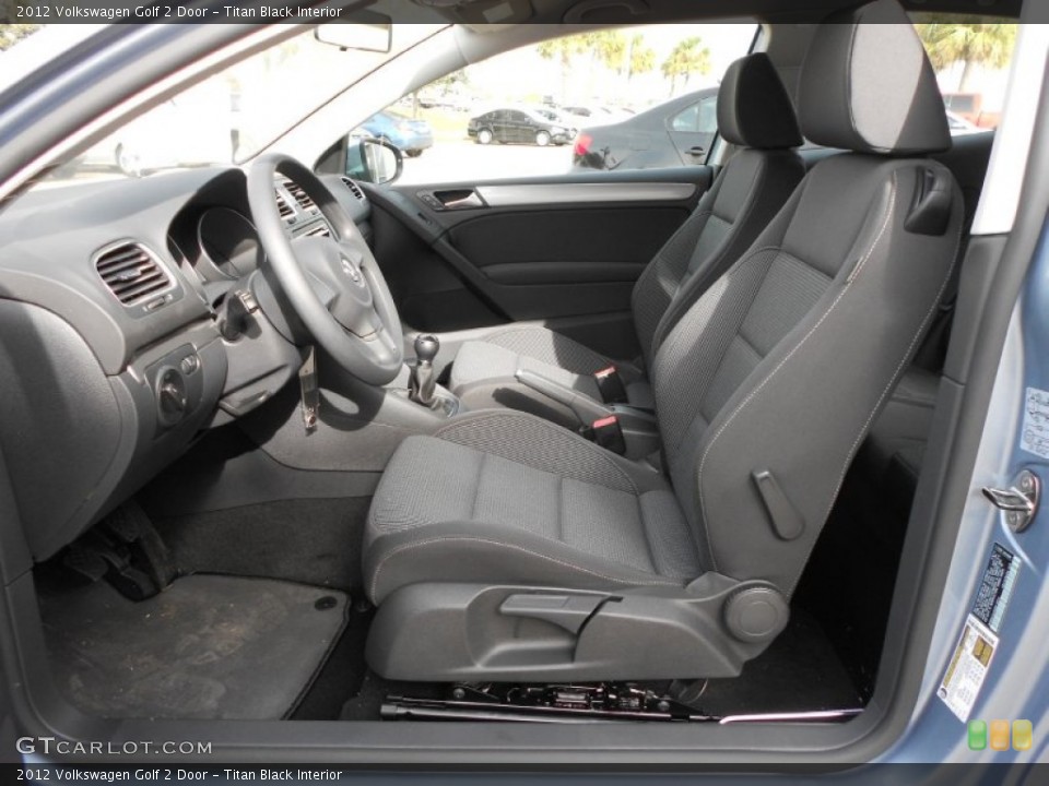 Titan Black Interior Front Seat for the 2012 Volkswagen Golf 2 Door #60019934