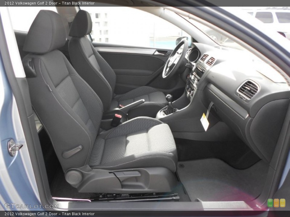 Titan Black Interior Front Seat for the 2012 Volkswagen Golf 2 Door #60019952