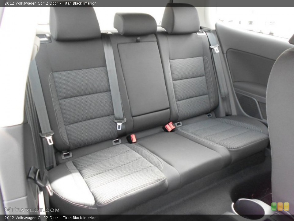 Titan Black Interior Rear Seat for the 2012 Volkswagen Golf 2 Door #60019961