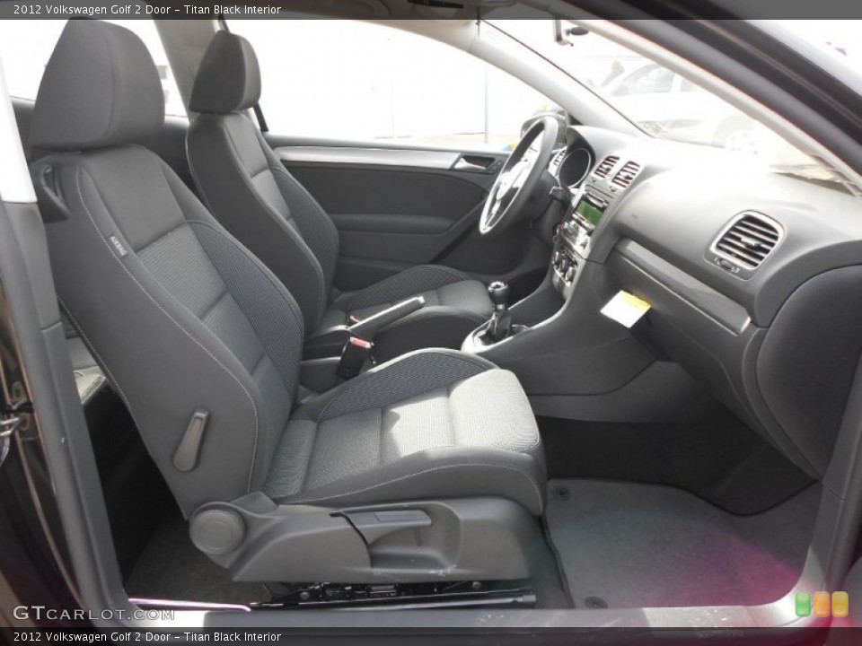 Titan Black Interior Front Seat for the 2012 Volkswagen Golf 2 Door #60020378