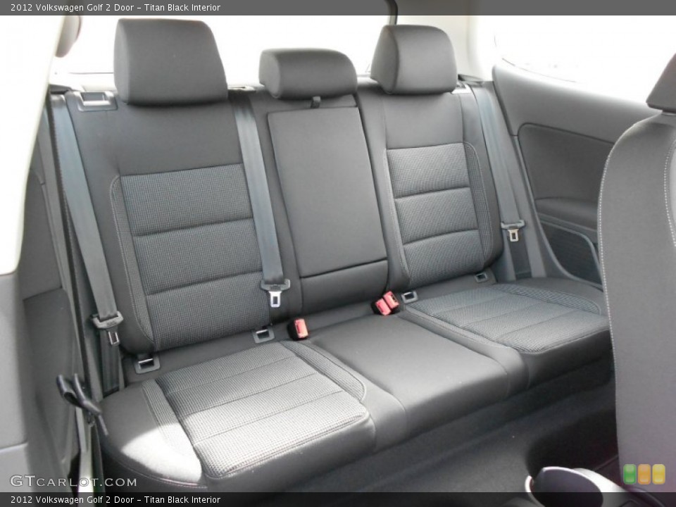 Titan Black Interior Rear Seat for the 2012 Volkswagen Golf 2 Door #60020384