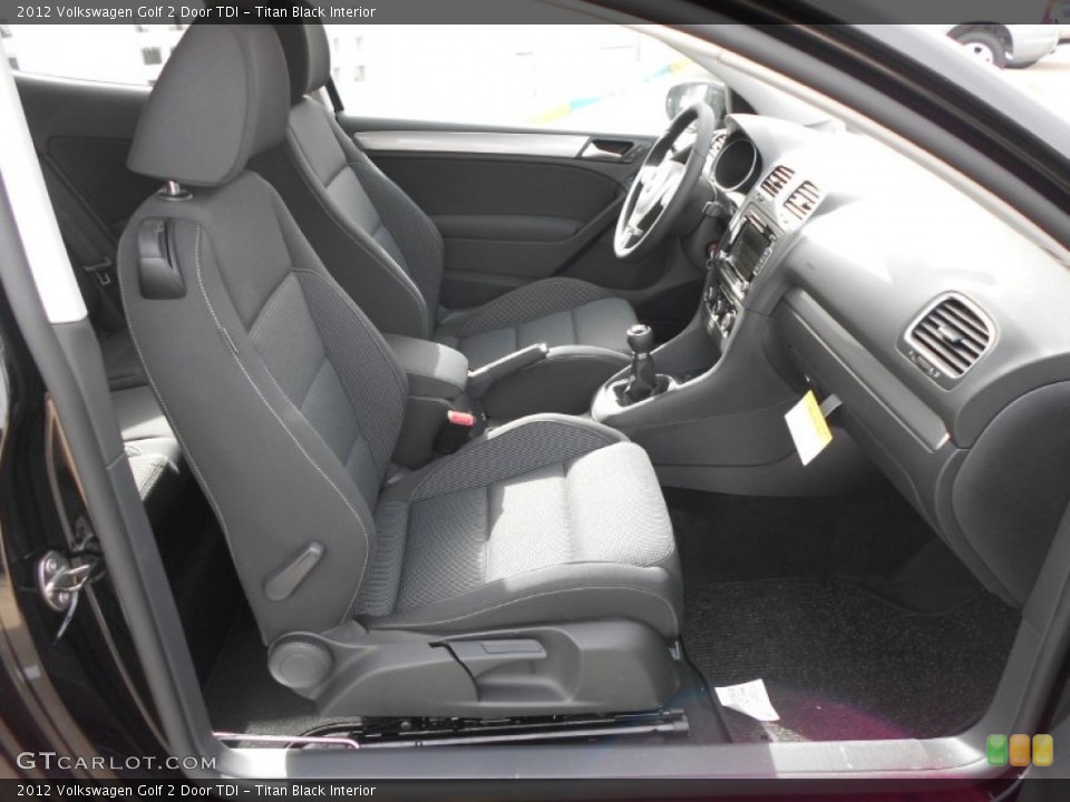 Titan Black Interior Front Seat for the 2012 Volkswagen Golf 2 Door TDI #60020600