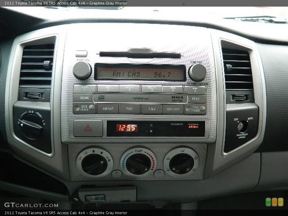 Graphite Gray Interior Controls for the 2011 Toyota Tacoma V6 SR5 Access Cab 4x4 #60021797