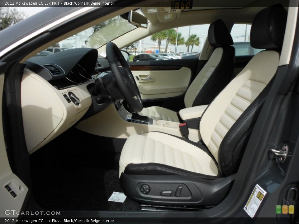 Black/Cornsilk Beige Interior Front Seat for the 2012 Volkswagen CC Lux Plus #60022637