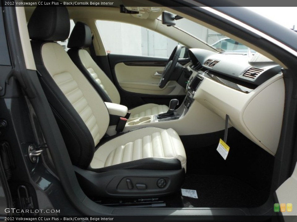 Black/Cornsilk Beige Interior Front Seat for the 2012 Volkswagen CC Lux Plus #60022655