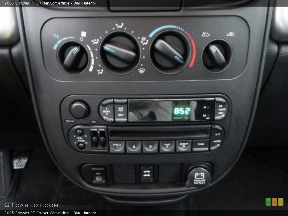 Black Interior Controls for the 2005 Chrysler PT Cruiser Convertible #60023228