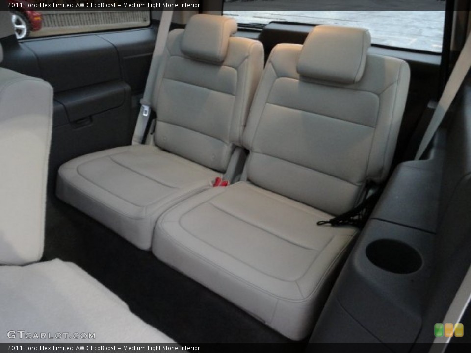 Medium Light Stone Interior Rear Seat for the 2011 Ford Flex Limited AWD EcoBoost #60024242