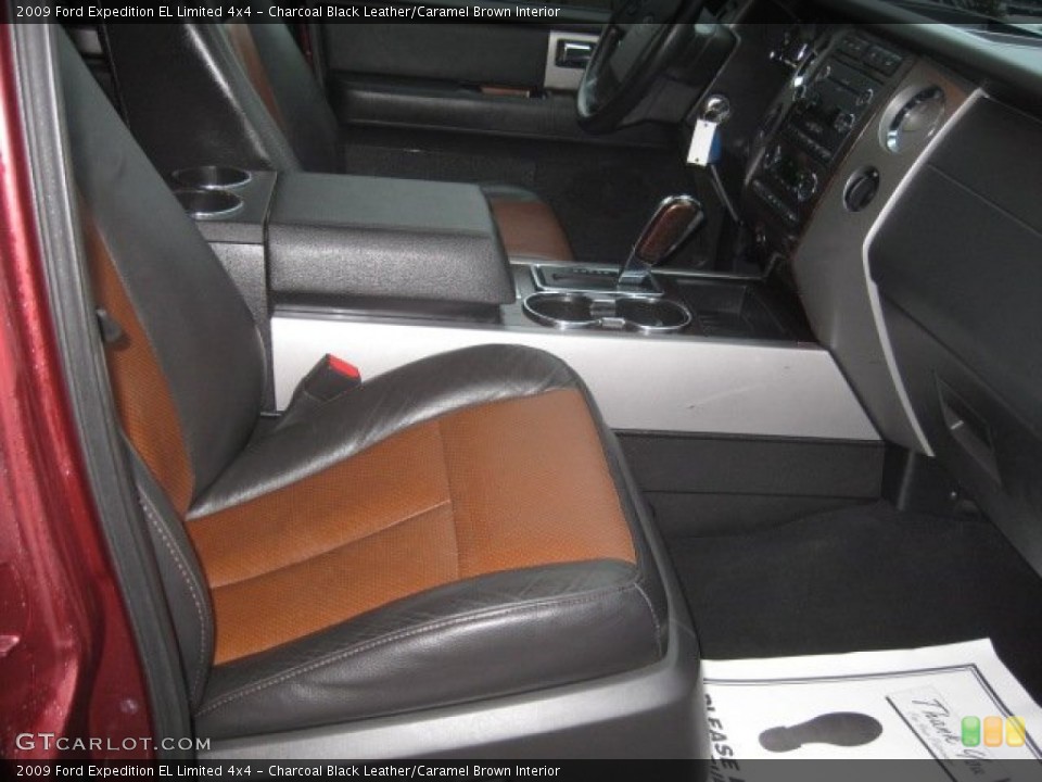 Charcoal Black Leather/Caramel Brown Interior Photo for the 2009 Ford Expedition EL Limited 4x4 #60025202