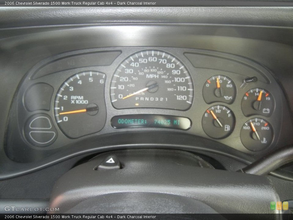 Dark Charcoal Interior Gauges for the 2006 Chevrolet Silverado 1500 Work Truck Regular Cab 4x4 #60025883