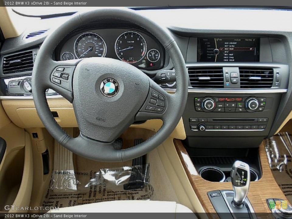 Sand Beige Interior Dashboard for the 2012 BMW X3 xDrive 28i #60026171