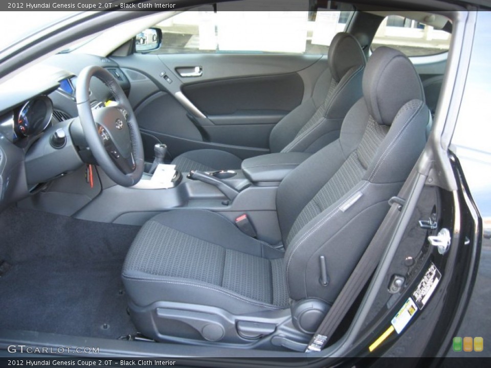 Black Cloth Interior Front Seat for the 2012 Hyundai Genesis Coupe 2.0T #60028169