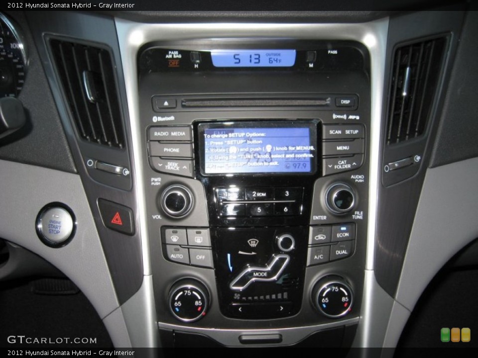 Gray Interior Controls for the 2012 Hyundai Sonata Hybrid #60028490