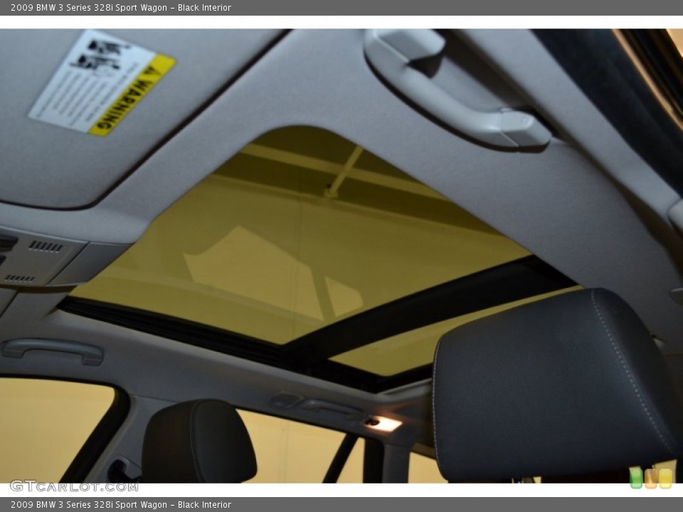 Black Interior Sunroof for the 2009 BMW 3 Series 328i Sport Wagon #60030566