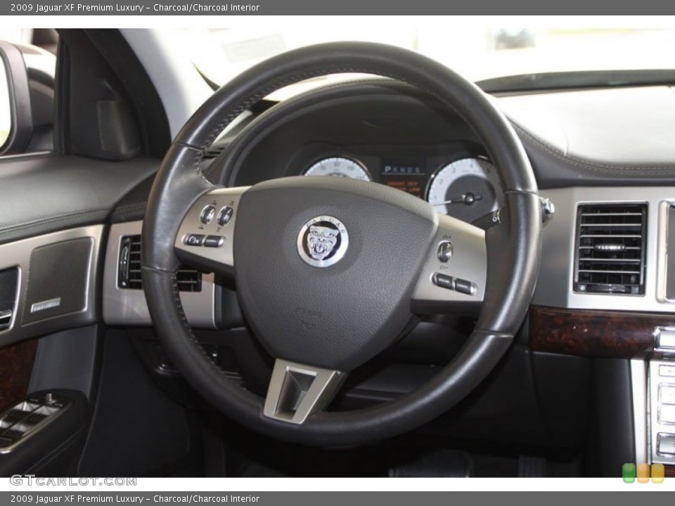 Charcoal/Charcoal Interior Steering Wheel for the 2009 Jaguar XF Premium Luxury #60031643