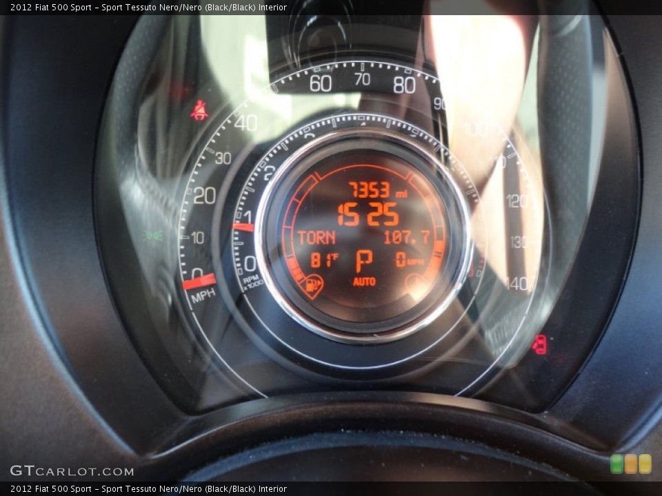 Sport Tessuto Nero/Nero (Black/Black) Interior Gauges for the 2012 Fiat 500 Sport #60033086