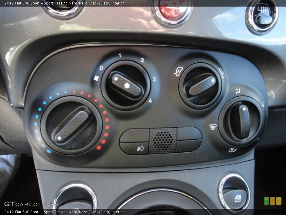 Sport Tessuto Nero/Nero (Black/Black) Interior Controls for the 2012 Fiat 500 Sport #60033103