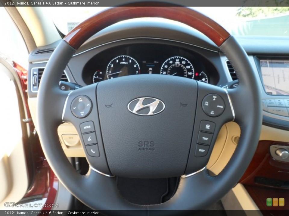 Cashmere Interior Steering Wheel for the 2012 Hyundai Genesis 4.6 Sedan #60036212