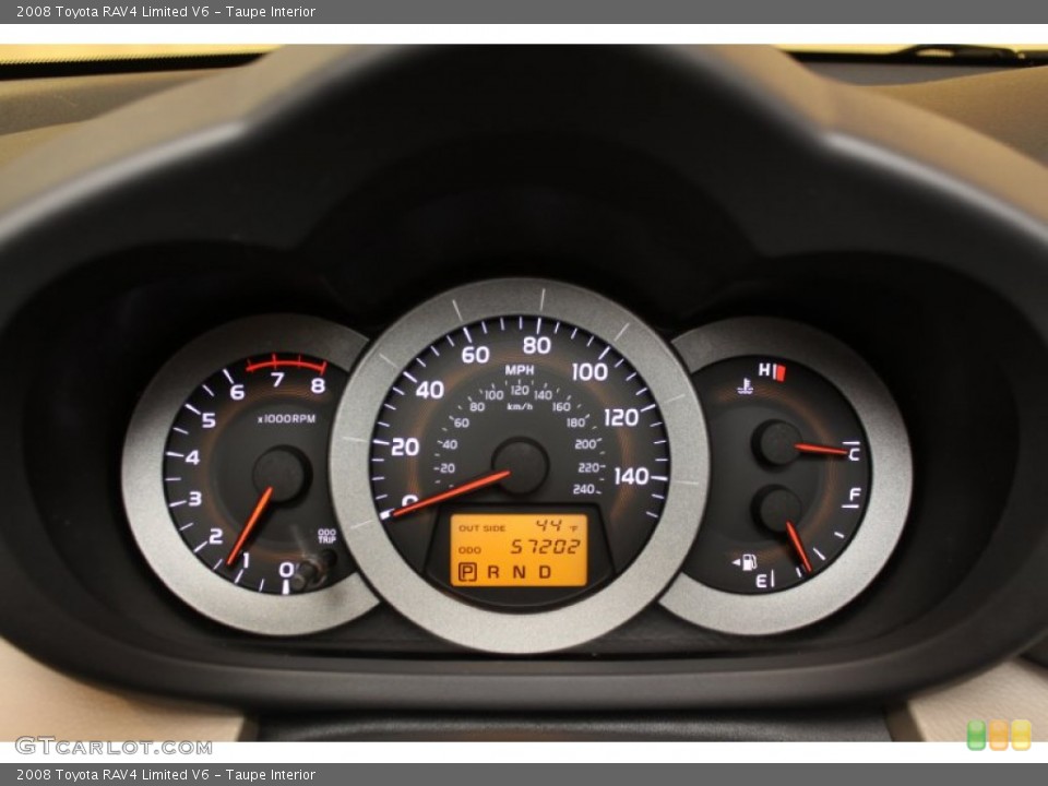 Taupe Interior Gauges for the 2008 Toyota RAV4 Limited V6 #60039275